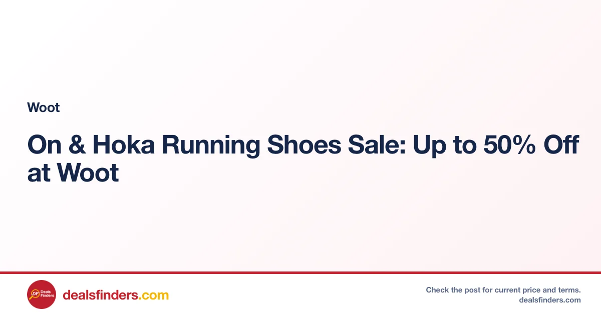 On & Hoka Running Shoes Sale: Up to 50% Off at Woot