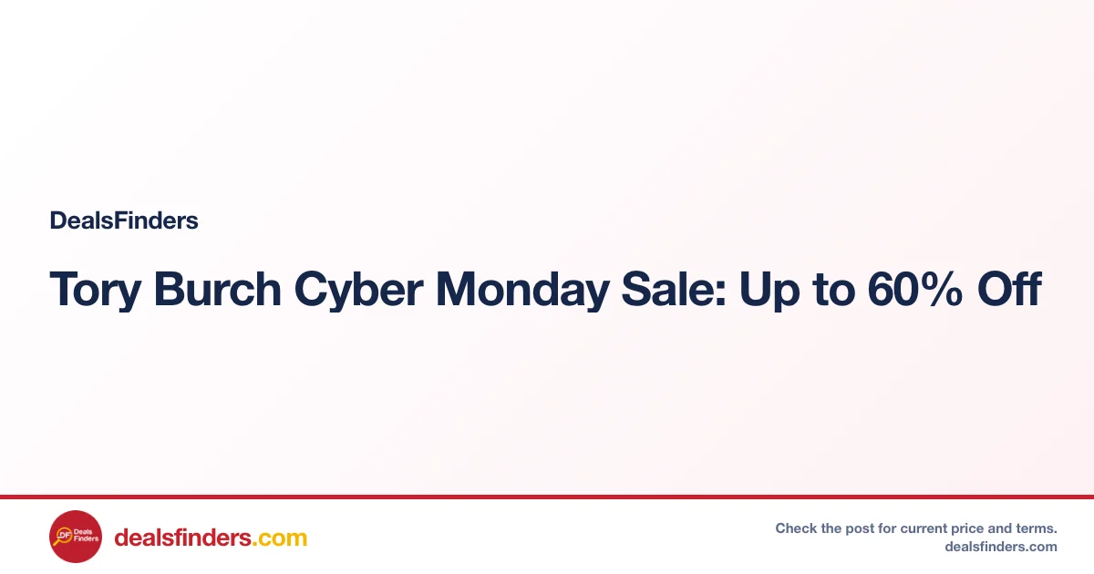 Tory Burch Cyber Monday Sale: Up to 60% Off