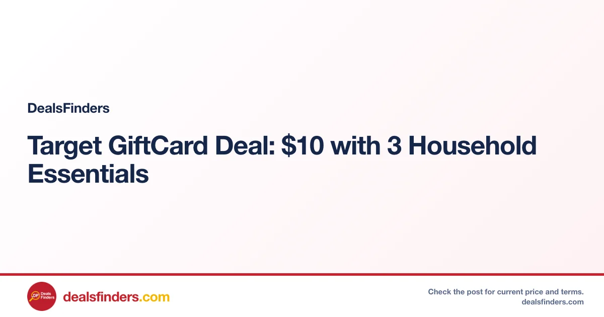 Target GiftCard Deal: $10 with 3 Household Essentials