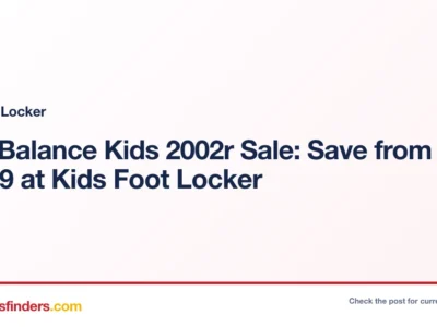Kids Foot Locker deal card