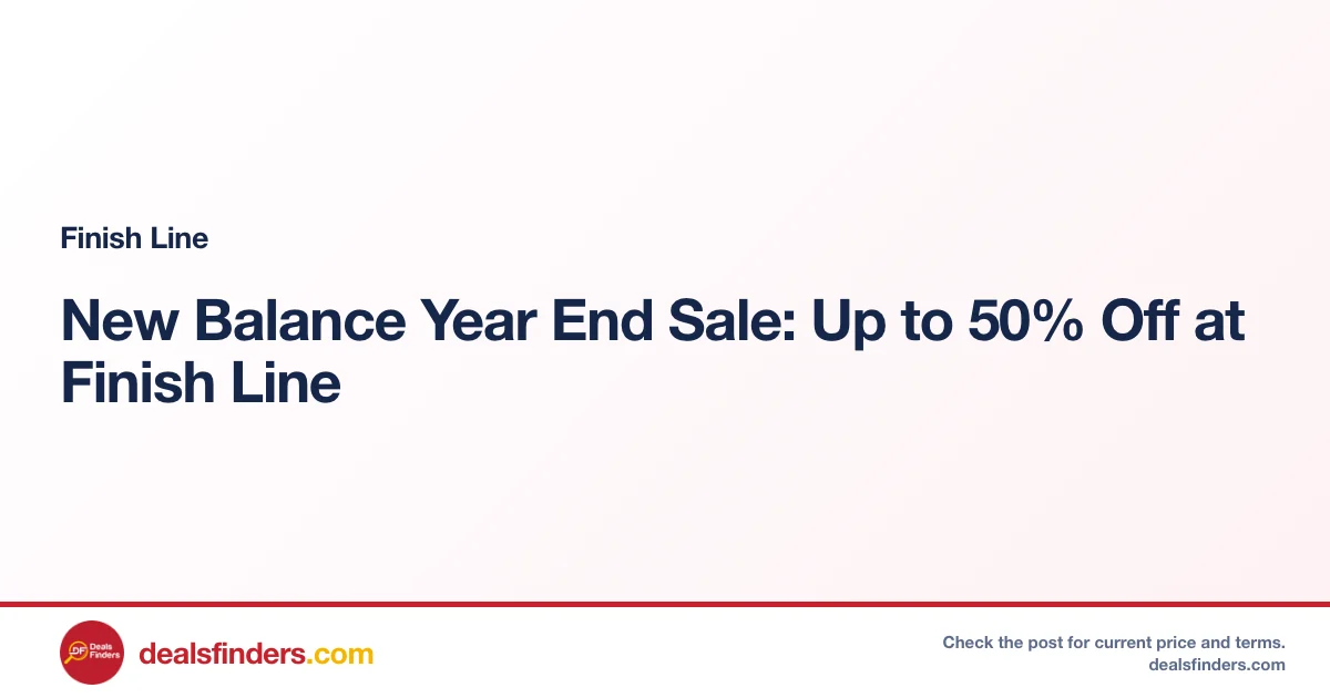 New Balance Year End Sale: Up to 50% Off at Finish Line