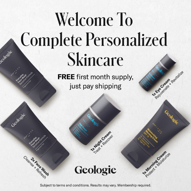 Geologie Free Skincare Flash Sale: Get Personalized Routine for $9.95 at Geolog…