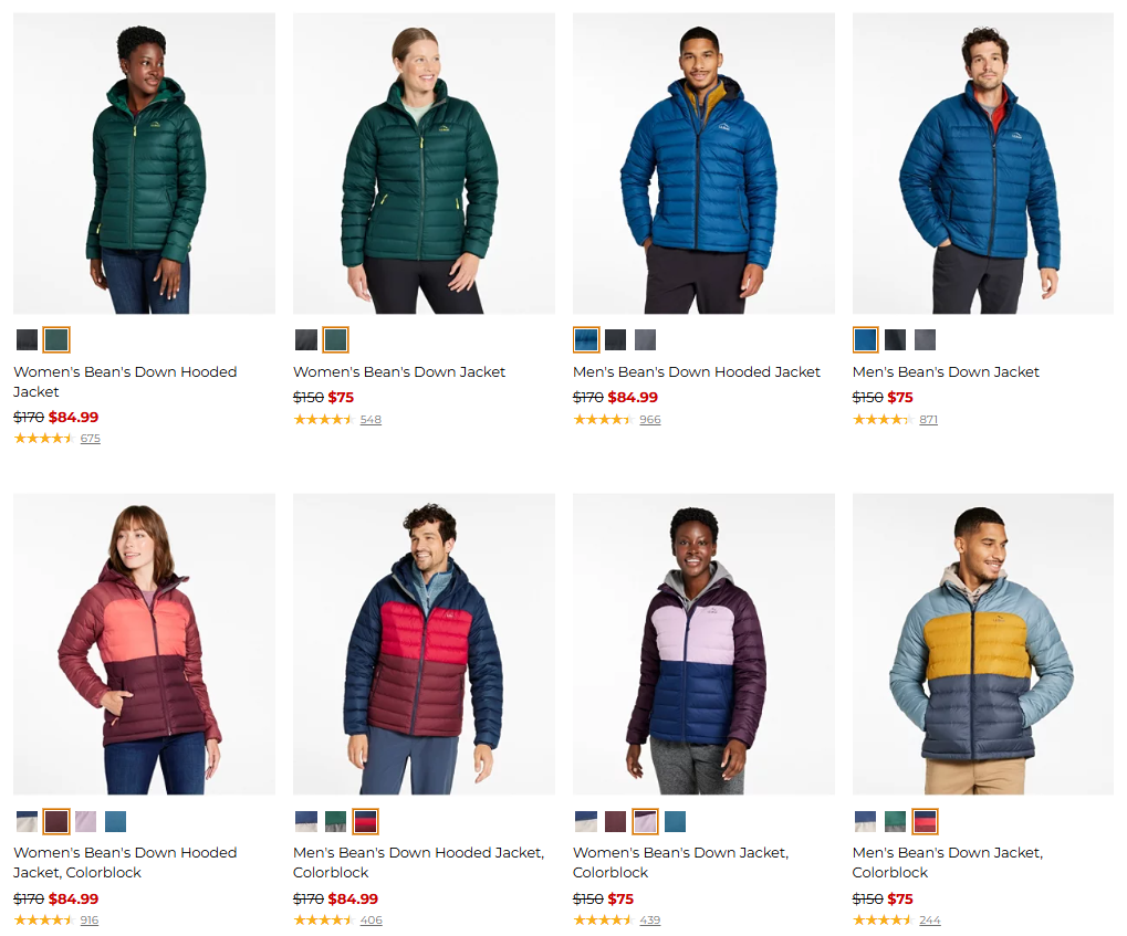 Bean’s Down Jacket Sale: Up to 50% Off at L.L.Bean