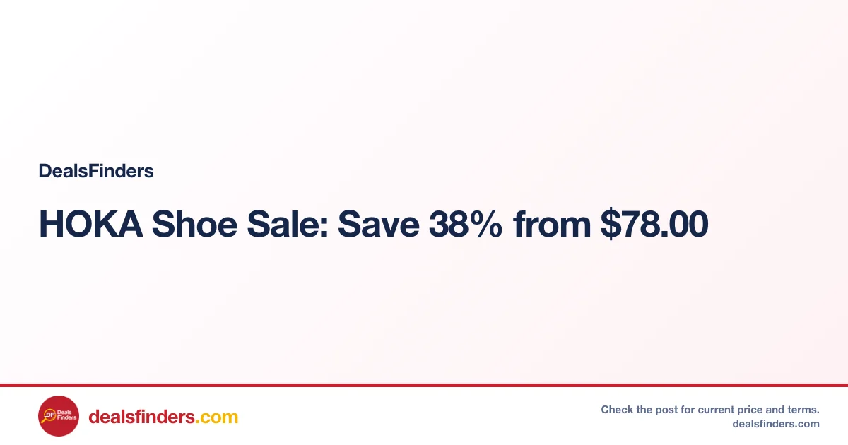 HOKA Shoe Sale: Save 38% from $78.00