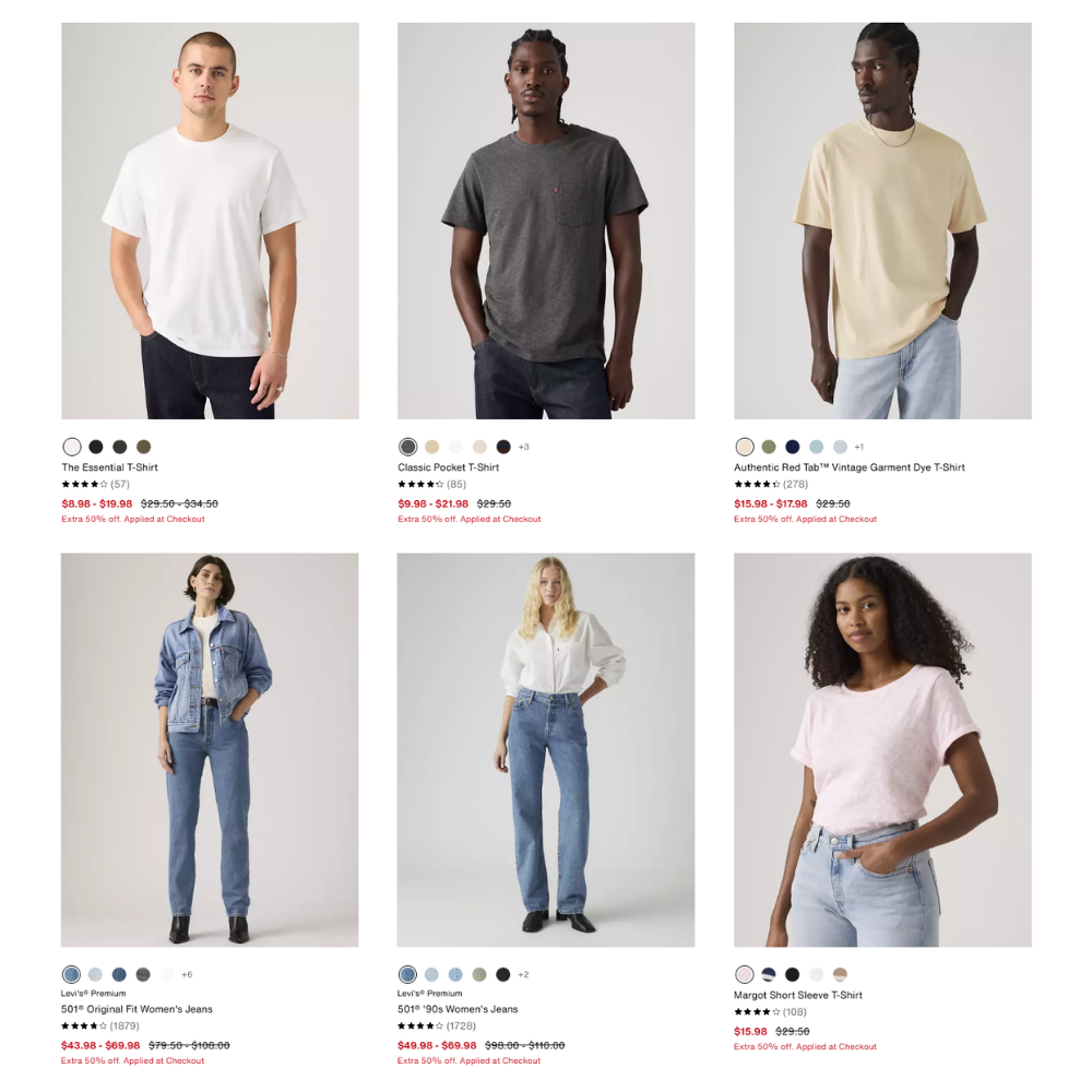 Levi’s Clothing Clearance Sale: Up to 74% Off Discount
