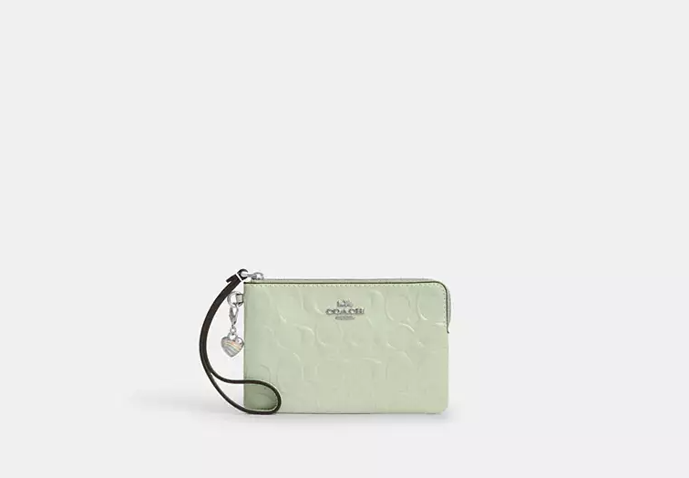 Coach Corner Zip Wristlet Sale: Save 70% on Signature Leather Handbag