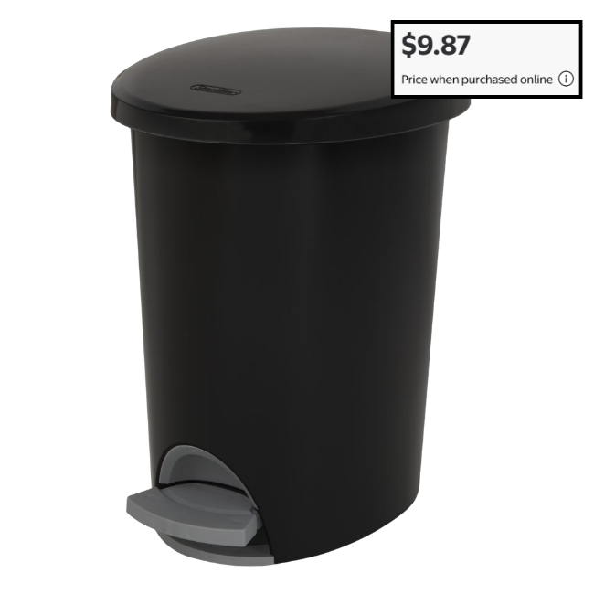 Walmart Small Bathroom Trash Can Deal: Save $ at Walmart
