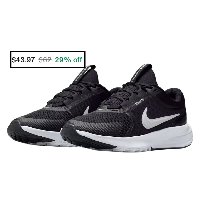 Nike Running Shoes Sale: $43.97, Save $18
