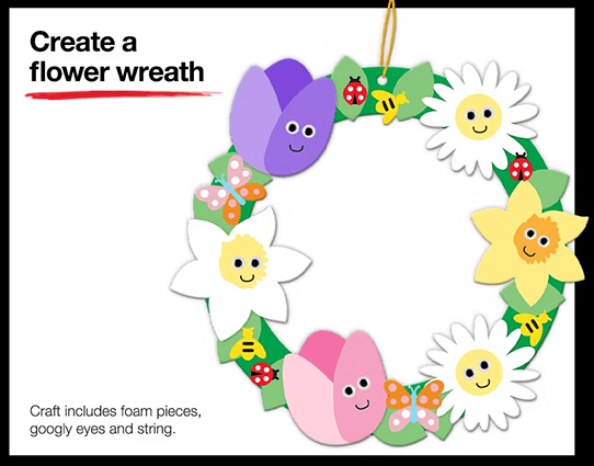 JCPenney Free Flower Wreath Craft Workshop Deal: March 14