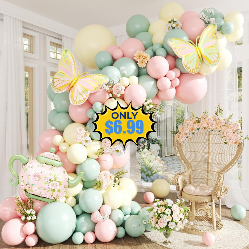 Tea Party Decorations Balloon Arch Kit Deal: Save with Promo Code