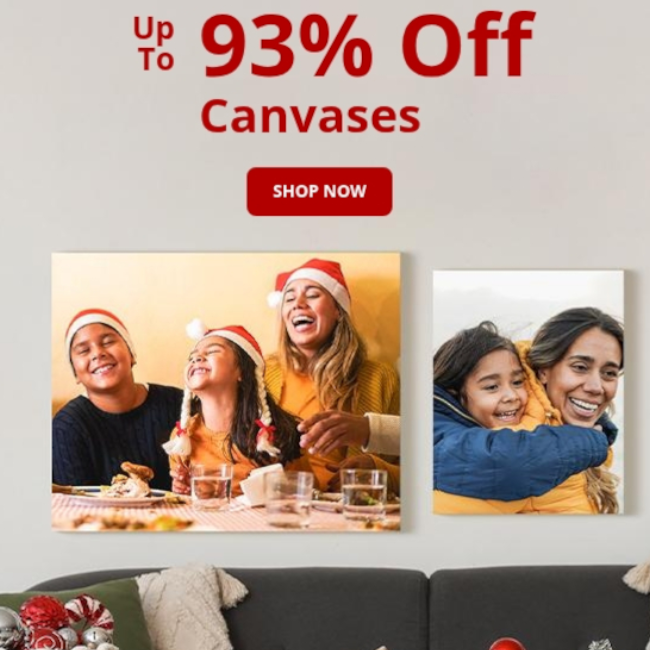 Valentines Day Sale: Custom Canvas -93% off at easycanvasprints