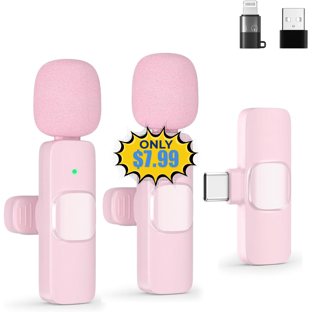 Wireless Lavalier Microphone 2 Pack Deal: Save 38% at Online Store