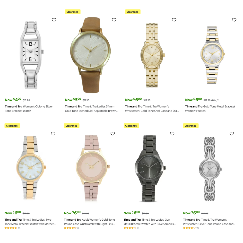 Time and Tru Jewelry and Watches Sale: Save $8.78 at Walmart
