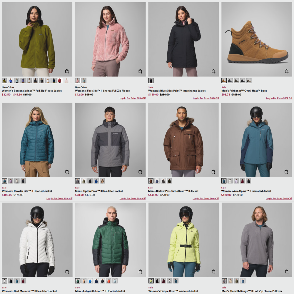 Winter Sale Deal: Up to 50% Off + Extra 30% Off at Columbia