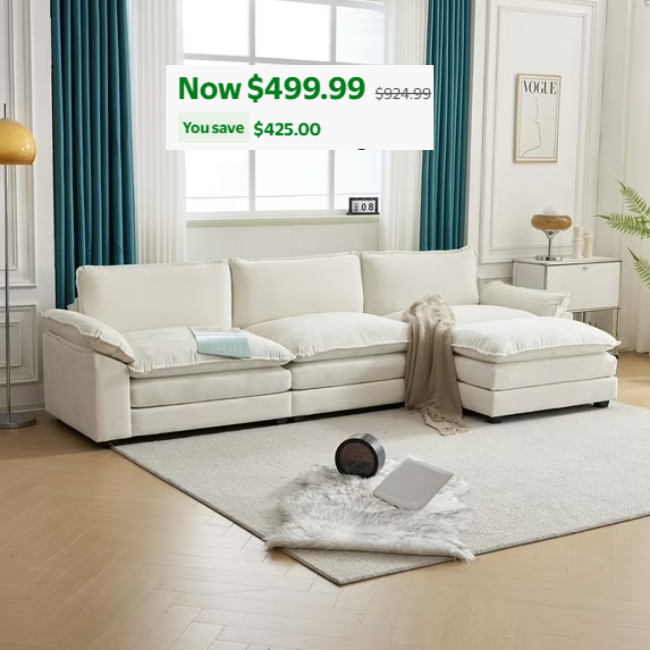 120″ W Sectional Sofa Deal: Save at Walmart