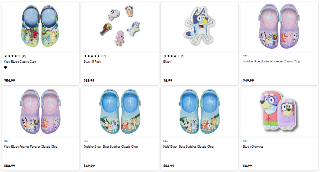 New Bluey Styles Sale at Crocs