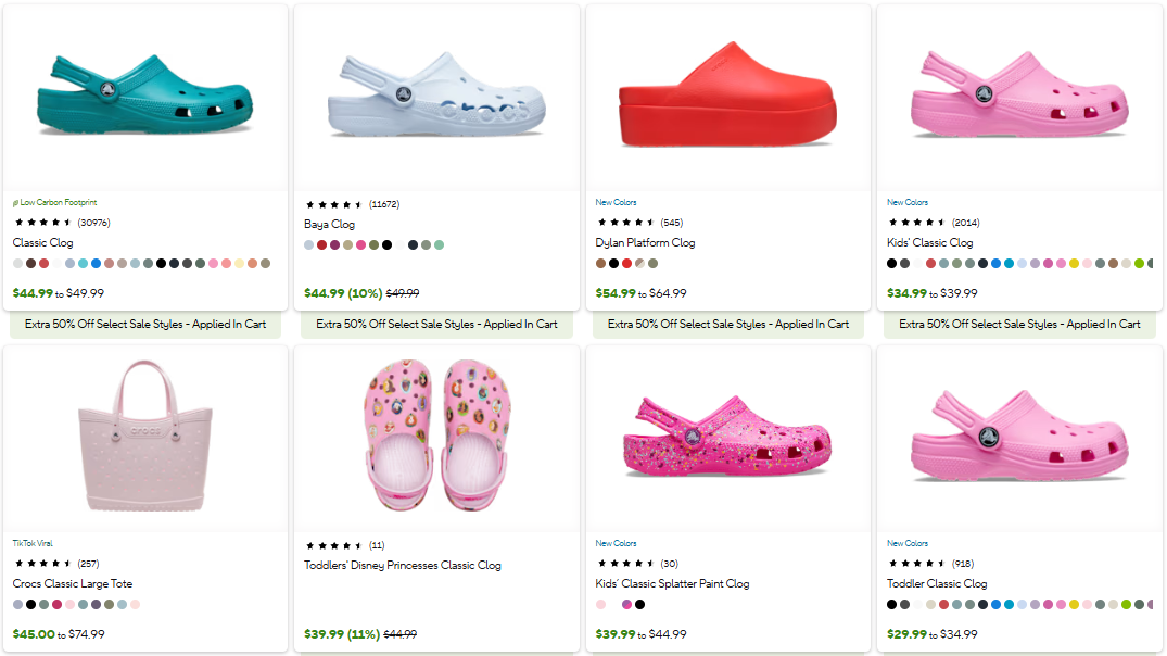Select Lined Clogs Crocs Deal: Extra 50% OFF at Crocs
