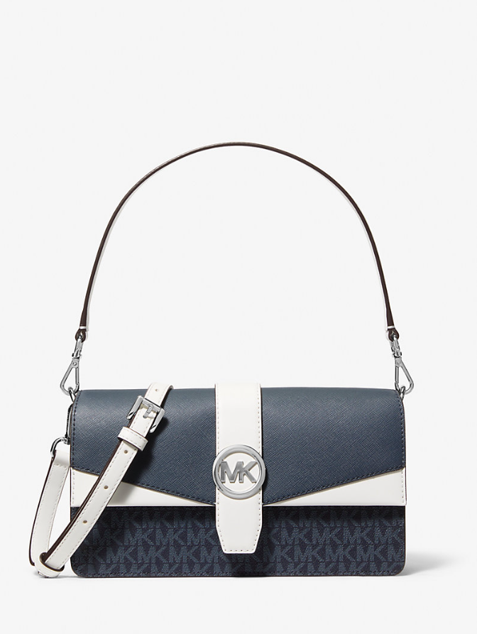Michael Kors Greenwich Medium Logo Convertible Shoulder Bag Sale: $65.60 at Mic…
