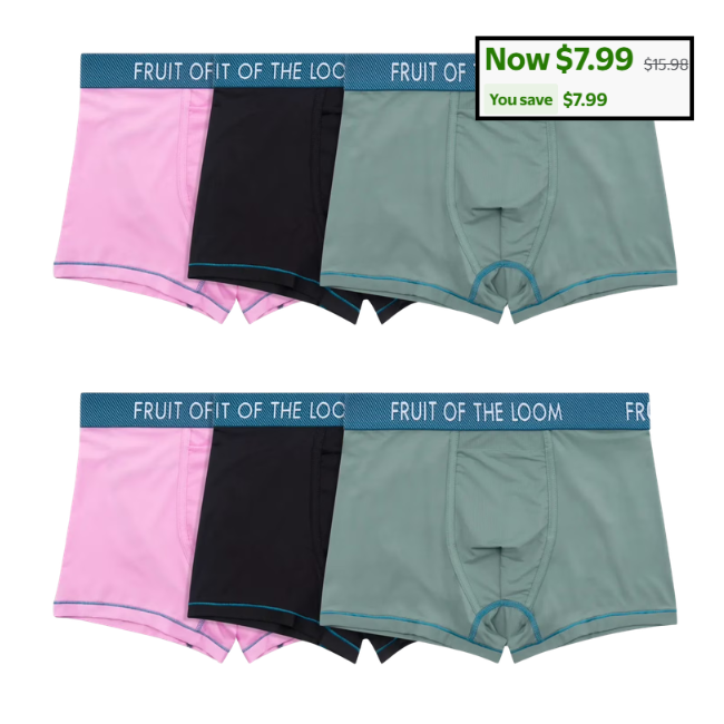Men’s Boxer Briefs Sale: $7.99 at Walmart
