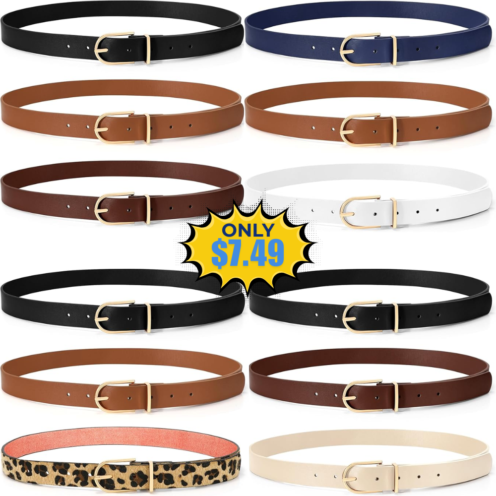 SUOSDEY 3 Pack Womens Leather Belts Deal: Save with Promo Code