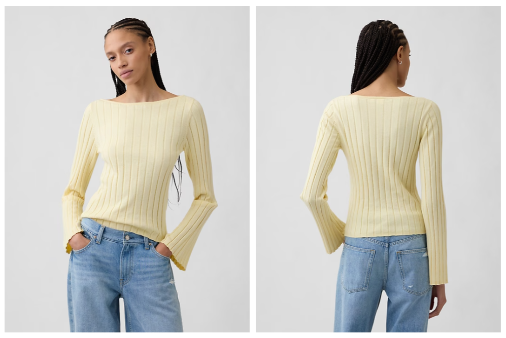 Gap Factory Deal: Wide-Rib Boatneck Sweater for $14.96