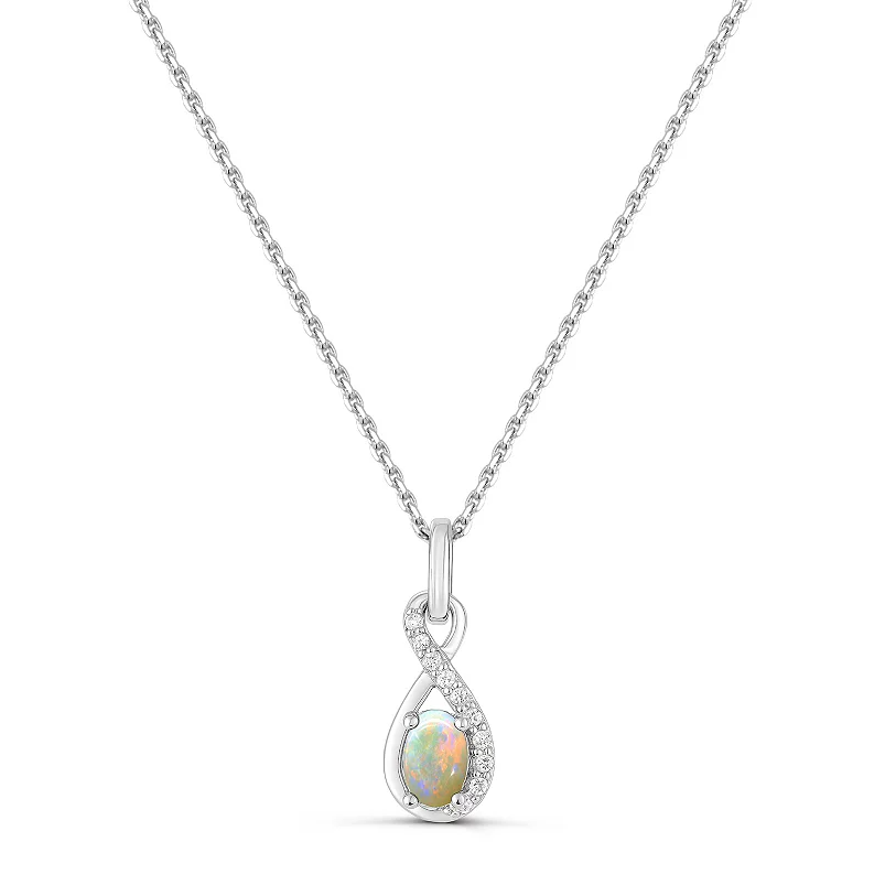 Sterling Silver Gemstone Infinity Pendant Necklace Deal: Save 60% at Kohl’s