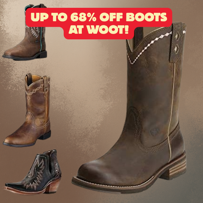Ariat Boots Sale: Up to 68% Off at Woot!