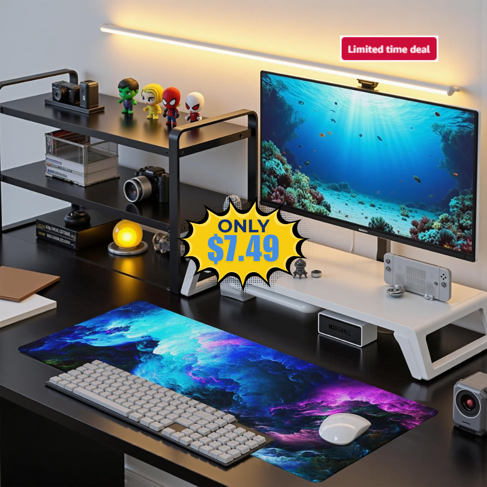Dazzling Galaxy Gaming Mouse Pad Sale: 50% Off