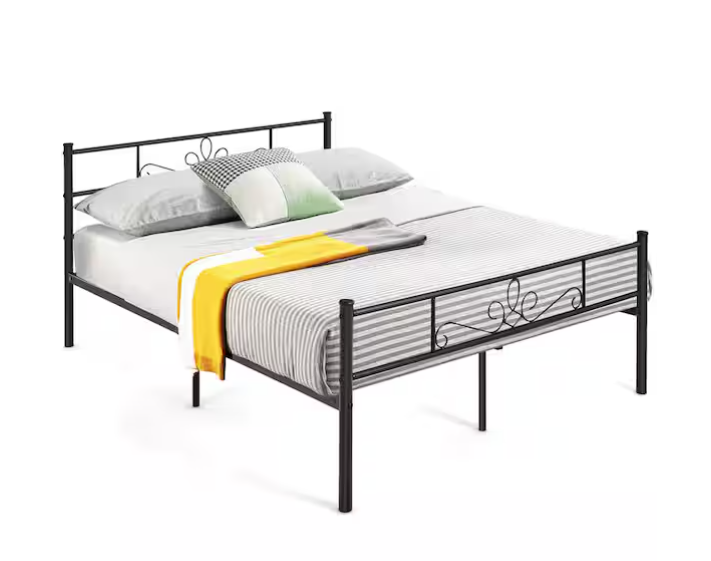 Queen Metal Platform Bed Frame Deal: $65 at Home Depot