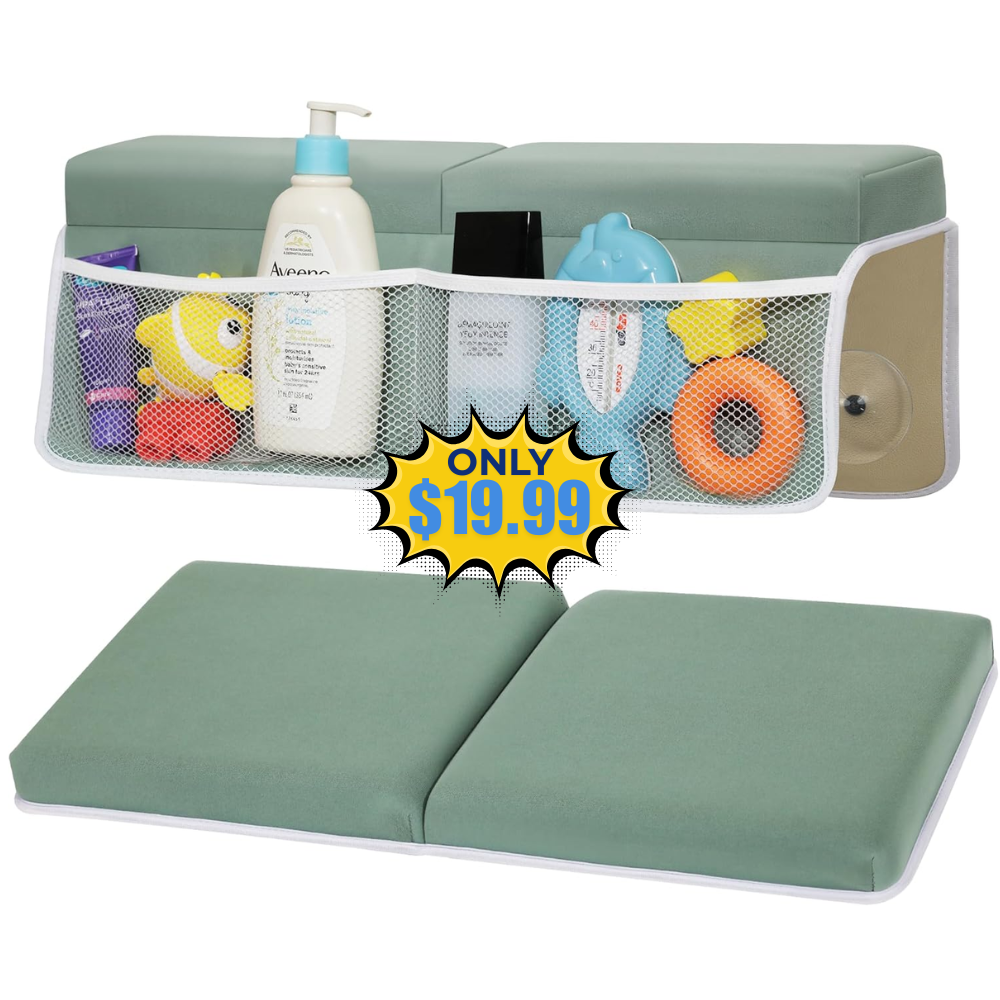 Baby Bath Kneeler and Elbow Rest Pad Set Deal: Save with Promo Code at DealsFin…