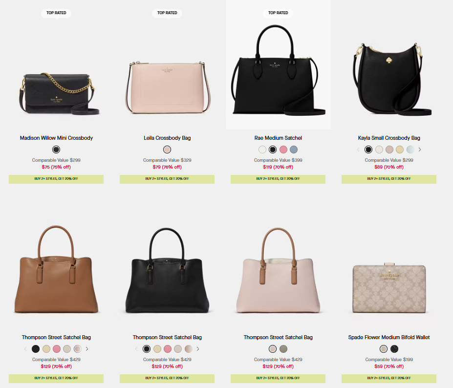 Kate Spade Handbags Sale: 70% Off + Extra 15% Off