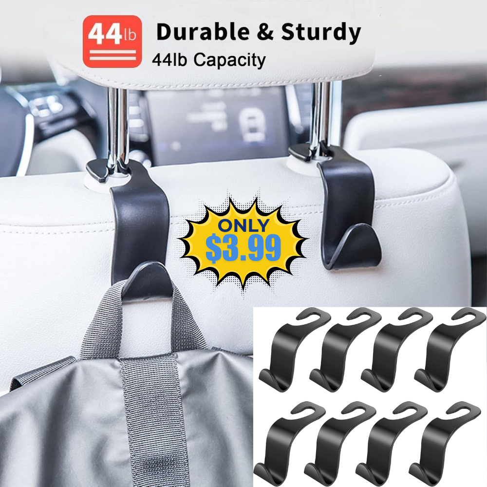 Car Seat Headrest Hook 8Pack Deal: Save 11% Off