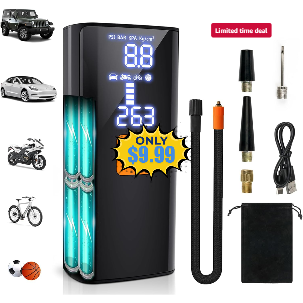 Tire Inflator Portable Air Compressor Sale: 50% Off