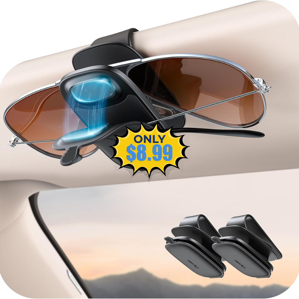 2 Pack Magnetic Sunglasses Holder Deal: Save with Promo Code