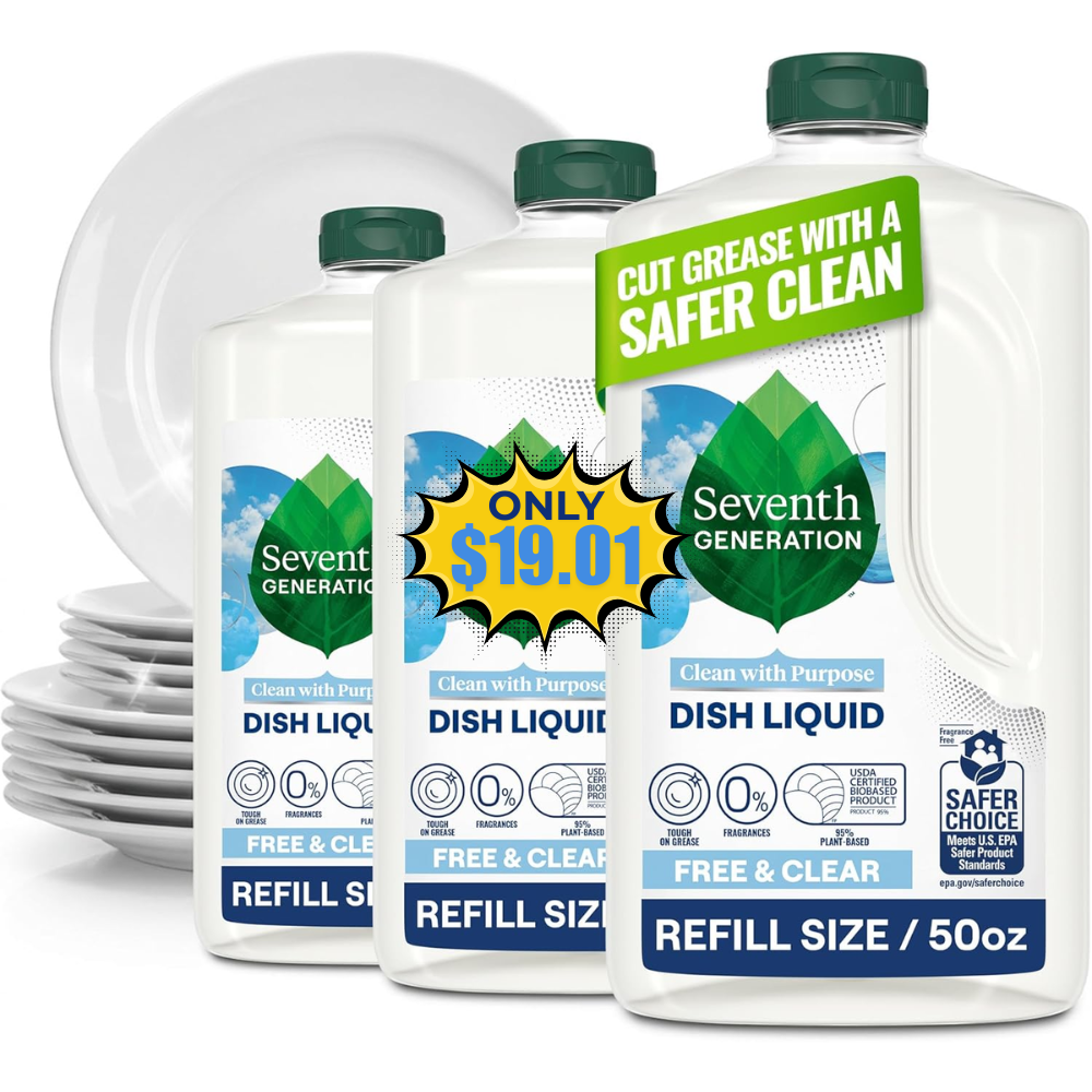 Seventh Generation Dish Liquid Soap 17% Off Coupon at Amazon