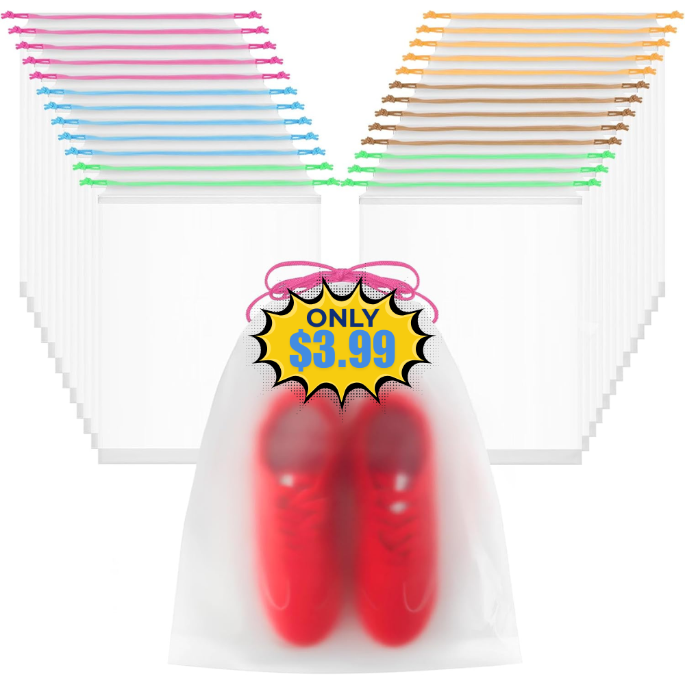 25 Pack Shoe Bags Deal: Save with Promo Code