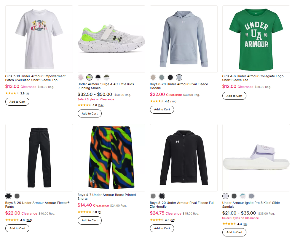 Under Armour Sale: Clearance Deals at Kohl’s