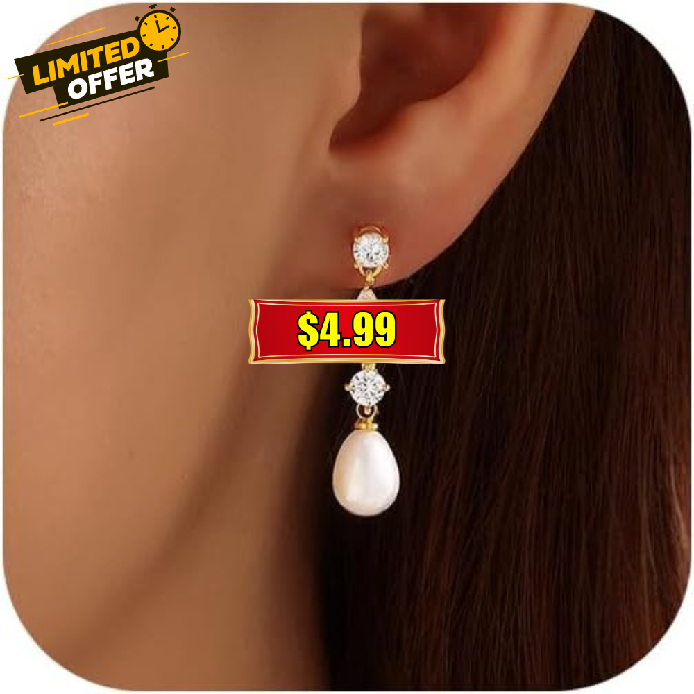 14k Gold Pearl Earrings