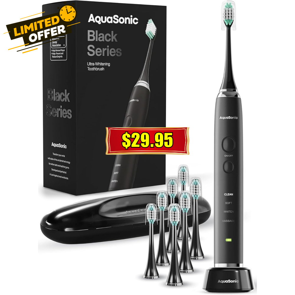 Aquasonic Toothbrush Sale: 40% Off Black Series Ultra Whitening