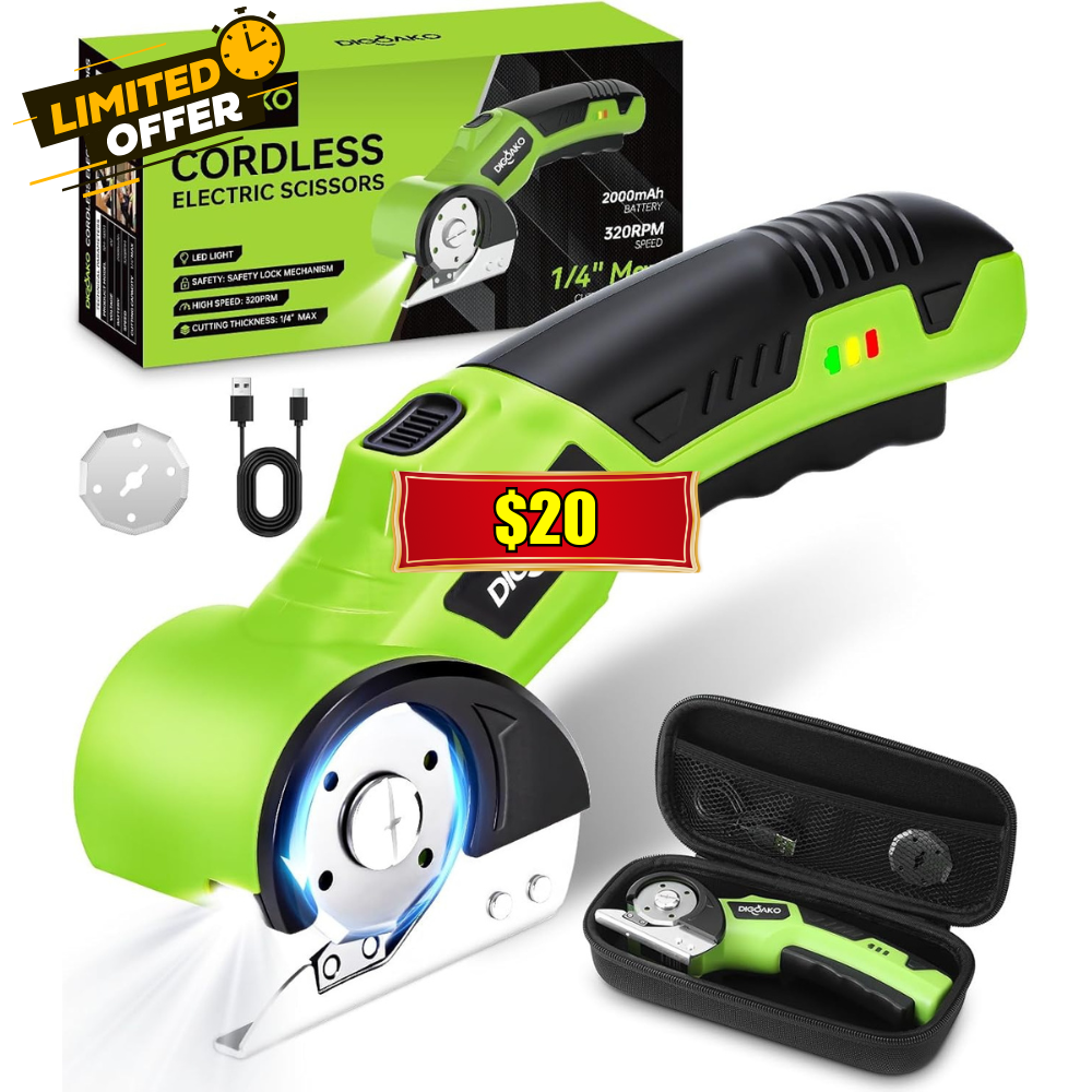 Rechargeable Cordless Electric Scissors Sale: 50% Off