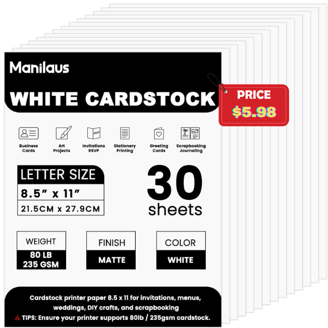 80lb Cardstock Paper Deal: 40% Off