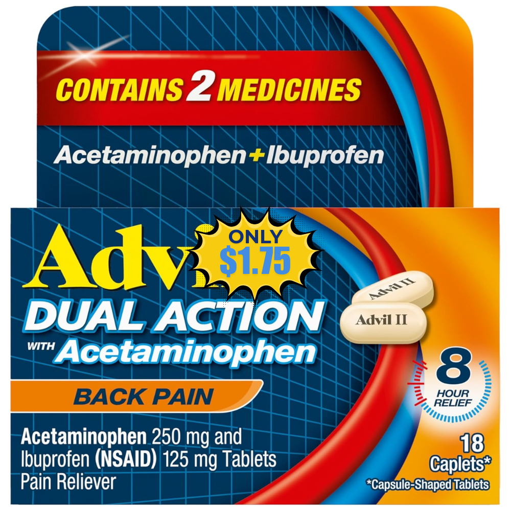 Advil Back Pain Caplets Deal: $1.89 Free at Amazon
