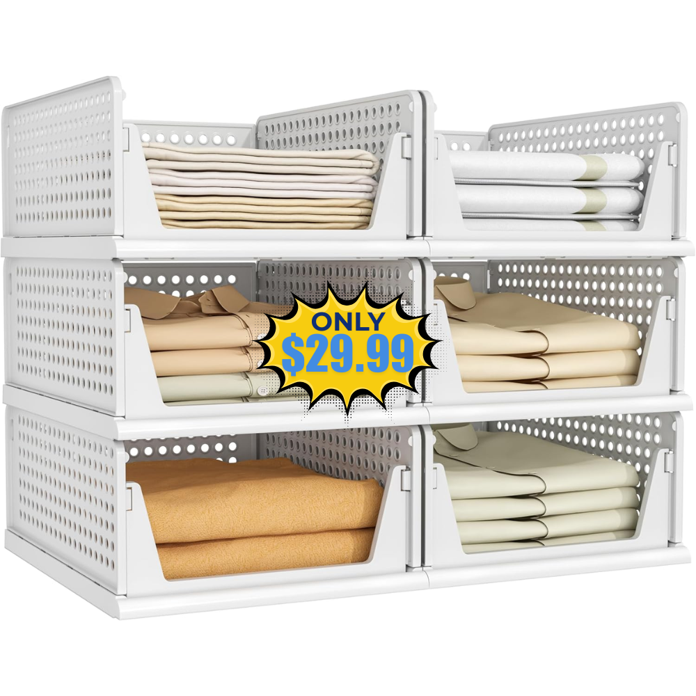 Pinkpum Closet Organizers Bins Sale: 19% Off