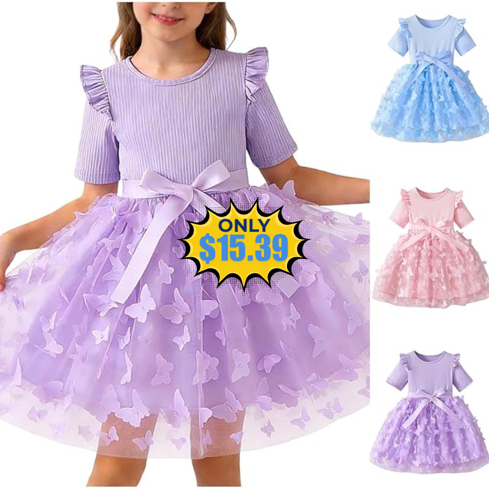 Toddler Tutu Dresses Sale: Ruffle Short Sleeve Deal