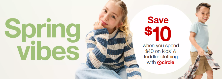 Target Children’s Clothing Sale: Save $10