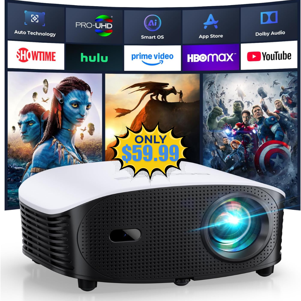 GooDee Smart Mini Projector Deal: Save 50%