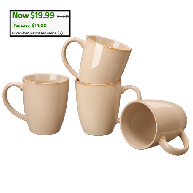 Walmart Coffee Cups Set Deal: $19.99 Sale