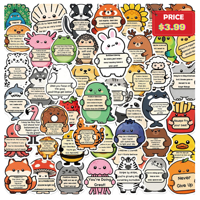 100PCS Cute Stickers Deal: 50% Off