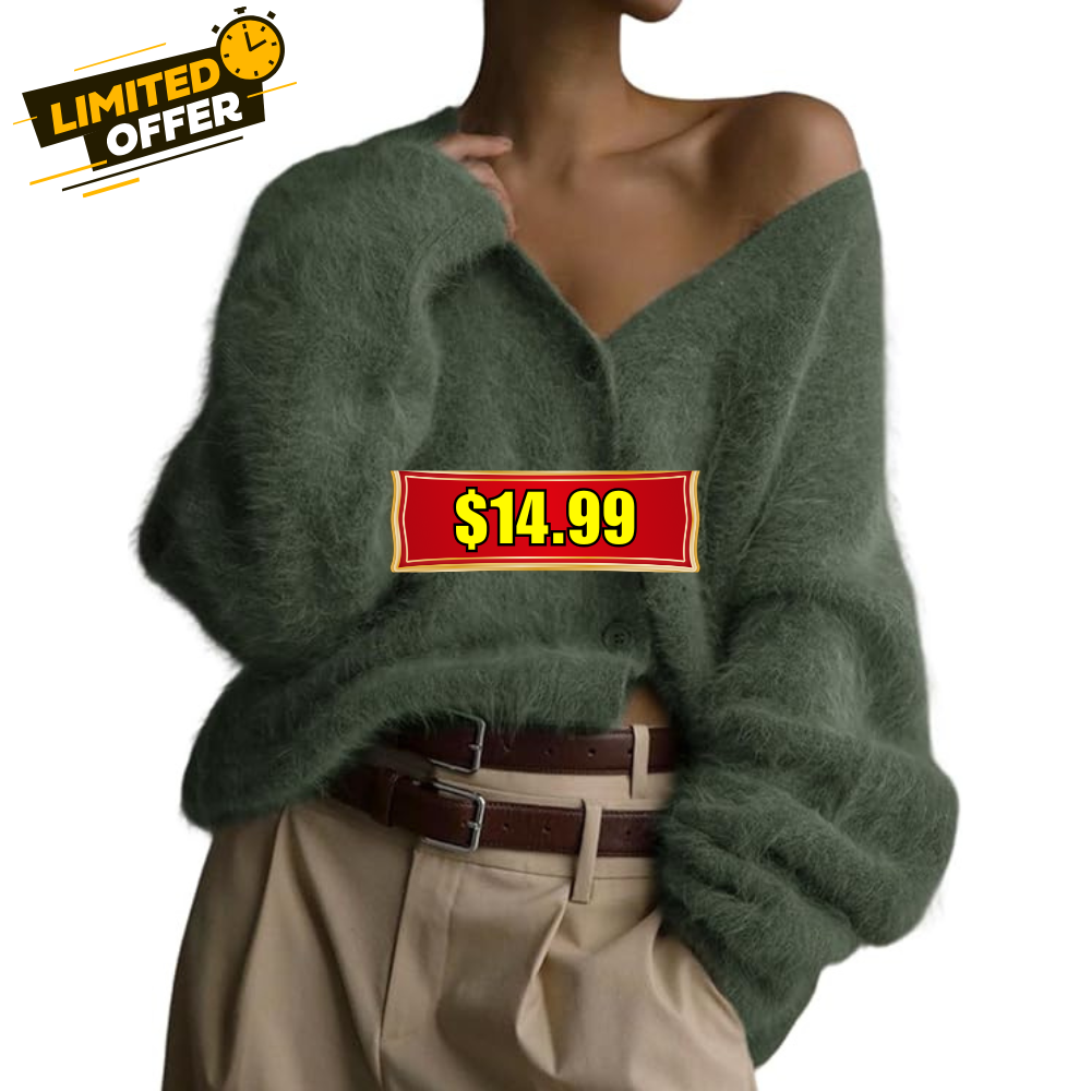 Women’s Fuzzy Cardigan Sweater Sale: 50% Off