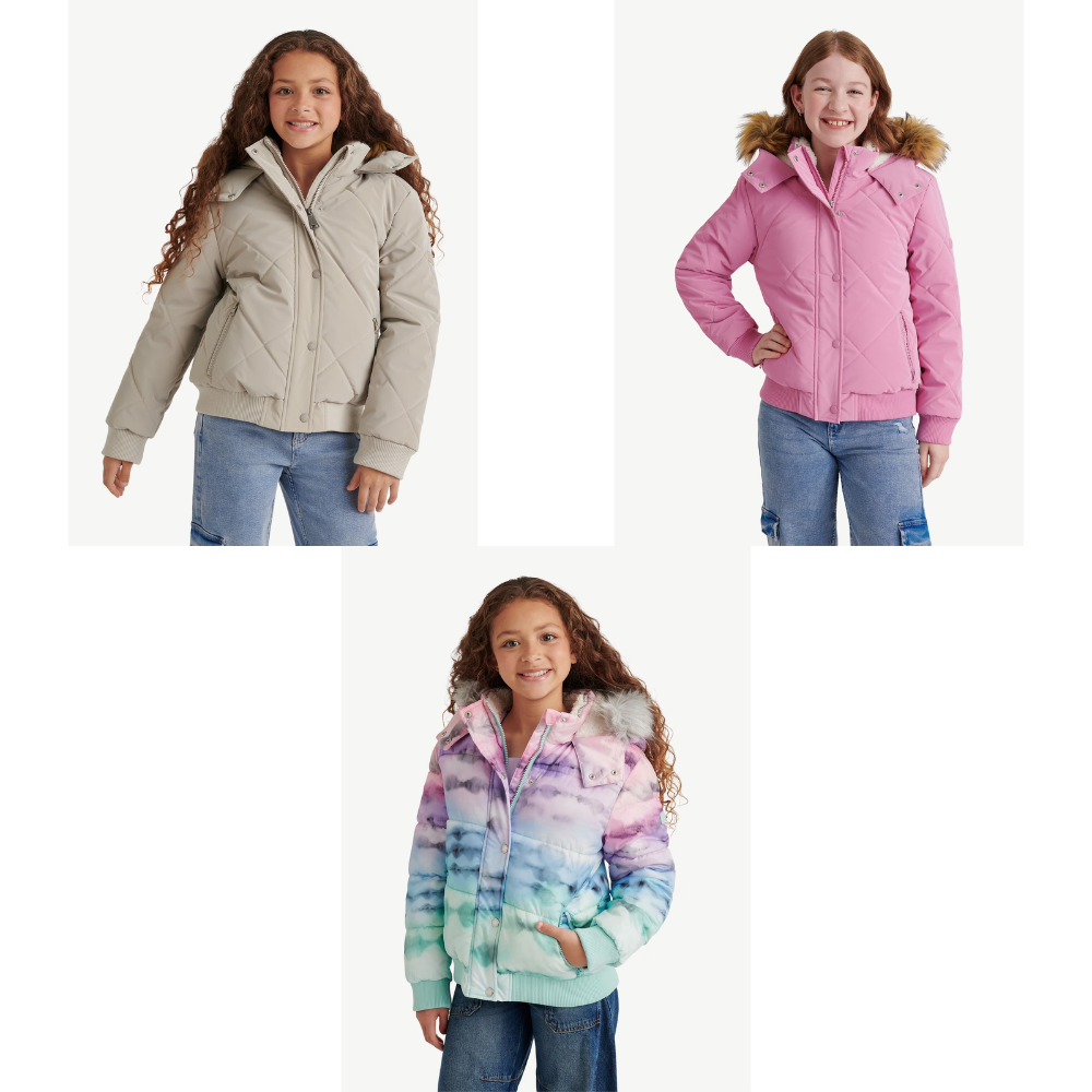 Justice Girl’s Puffer Bomber Sale: $14.44 at Walmart